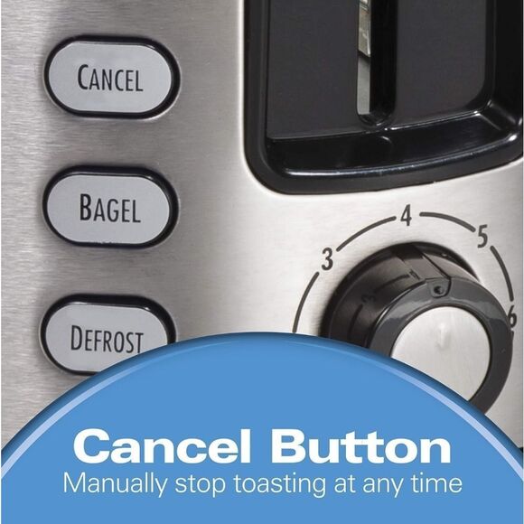 HAMILTON BEACH 2 SLICE SLICE EXTRA WIDE SLOT WITH BAGEL & DEFROST sett… - Picture 6 of 16